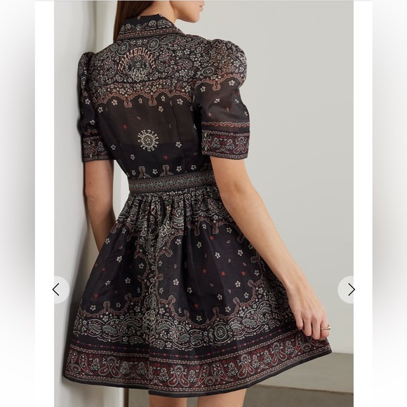 Zimmermann Matchmaker Paisley Print Belted Mini Dress - Picture 3 of 6